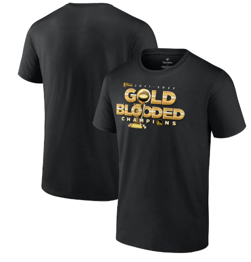 Men's Golden State Warriors 2021-2022 NBA Finals Champions Gold Blooded T-Shirt Men's Golden State Warriors 2021-2022 NBA Finals Champions Gold Blooded T-Shirt